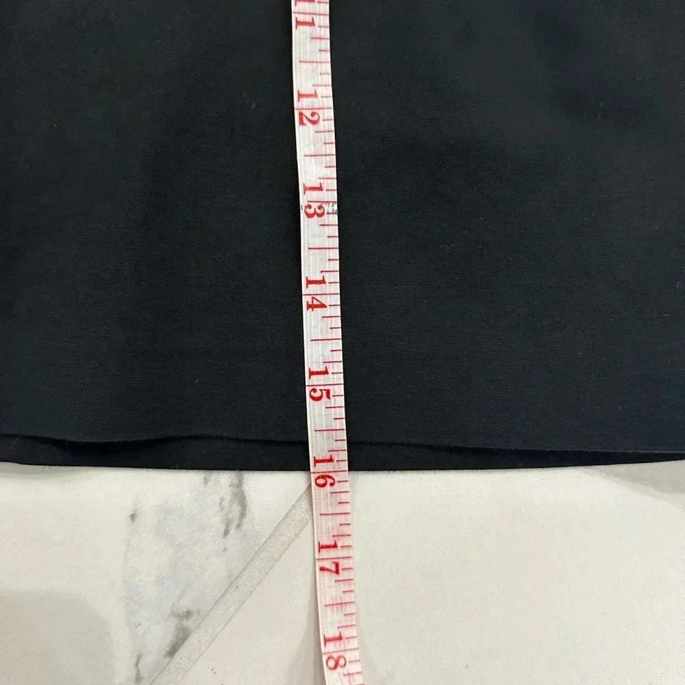 French Connection Women’s Black Ruffle Mini Skirt Size 2 Pockets Zipper Back